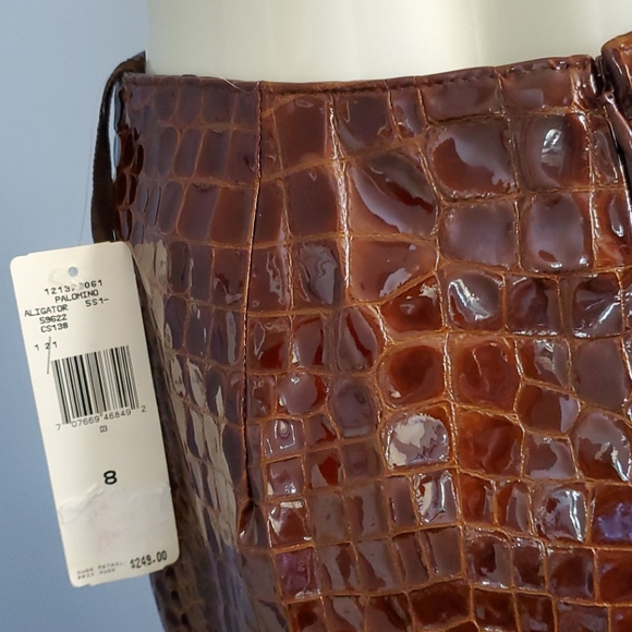 NWT VINTAGE JONES NY PATENT ALLIGATOR SKIRT, 8 - Picture 3 of 8